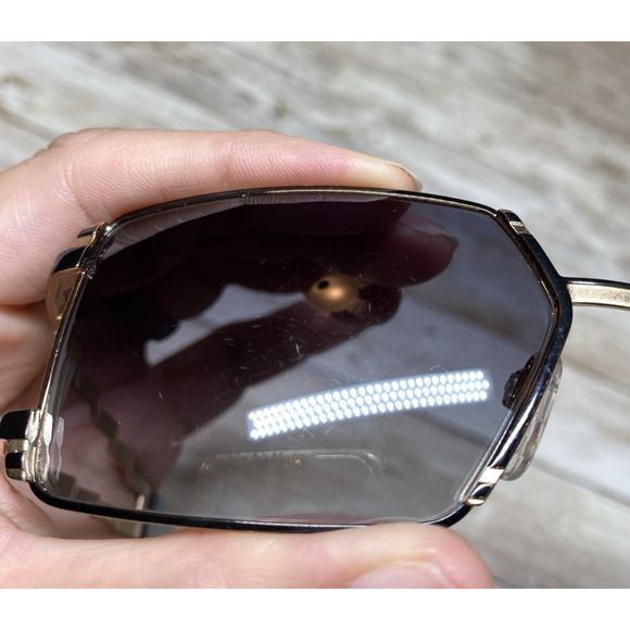 Cazal Sunglasses Womens Gold and Black Frame Black Tinted Frames VTG 982 302